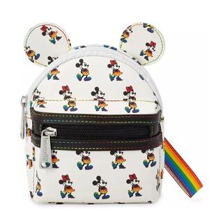 Disney Parks Rainbow Collection PRIDE Mickey & Minnie Mini Backpack Wristlet NWT